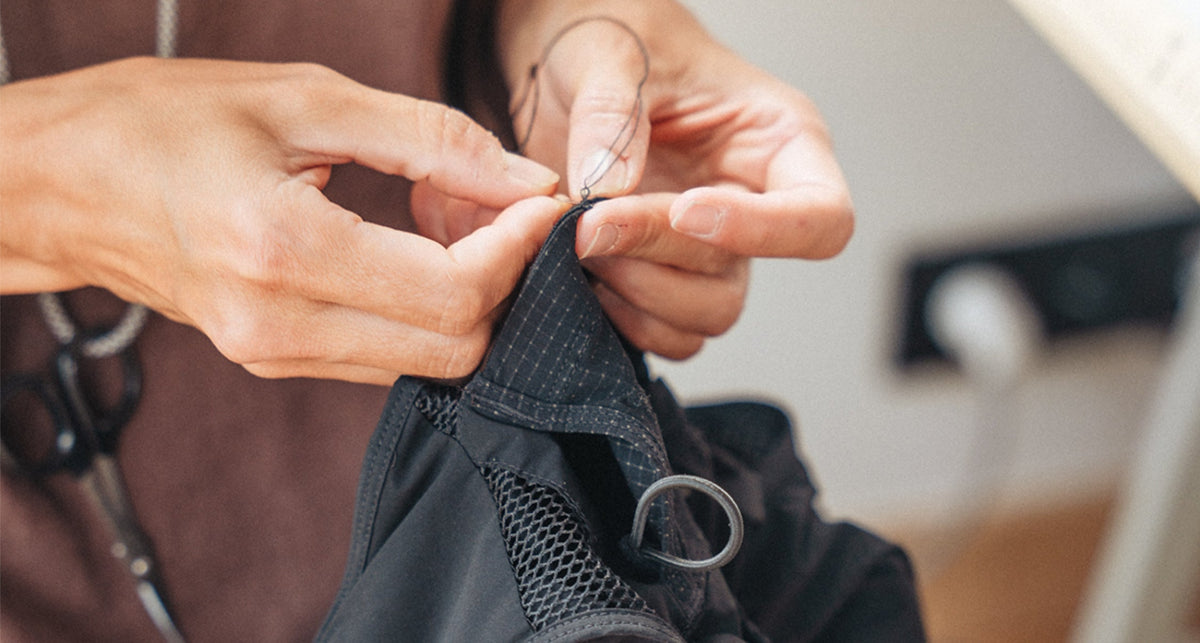 Sac de portage Wise en fabrication