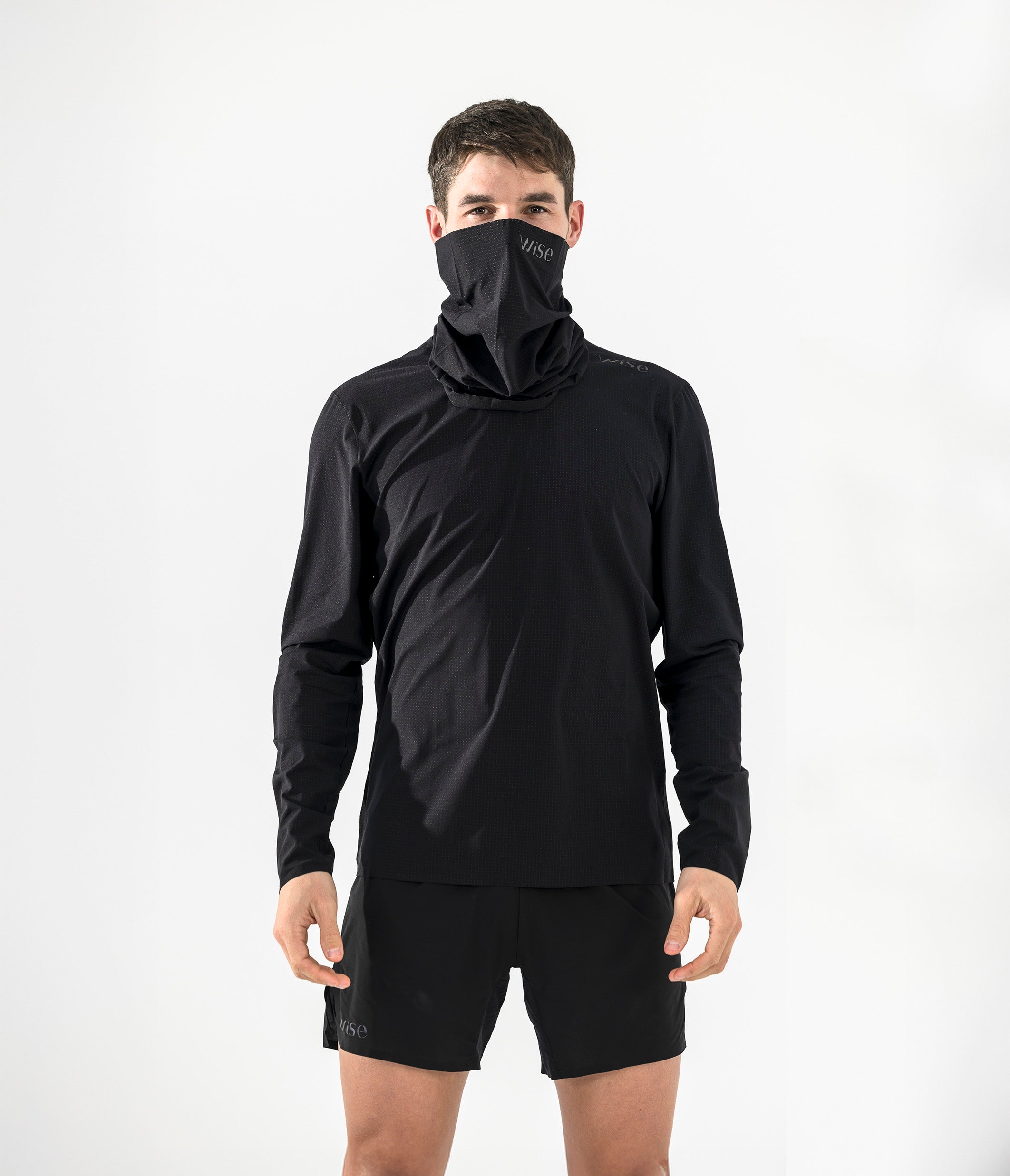 Neckshield Black breathable neck warmer - Wise Trail Running