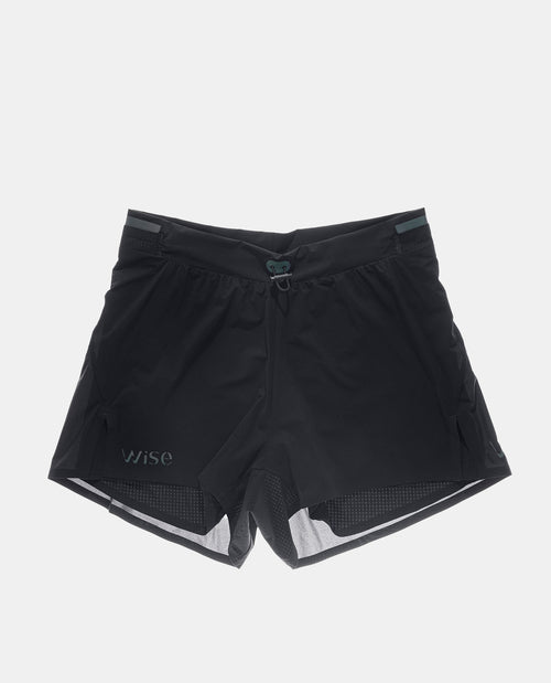 ultrashort noir black femme  wise ultra running