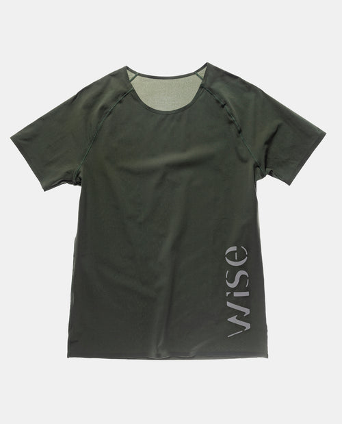 High shirt femme vert green sage wise ultra running
